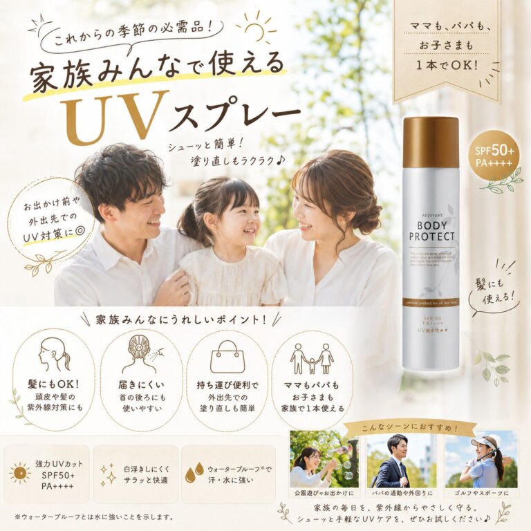 【家族みんなで使えるUVスプレー】